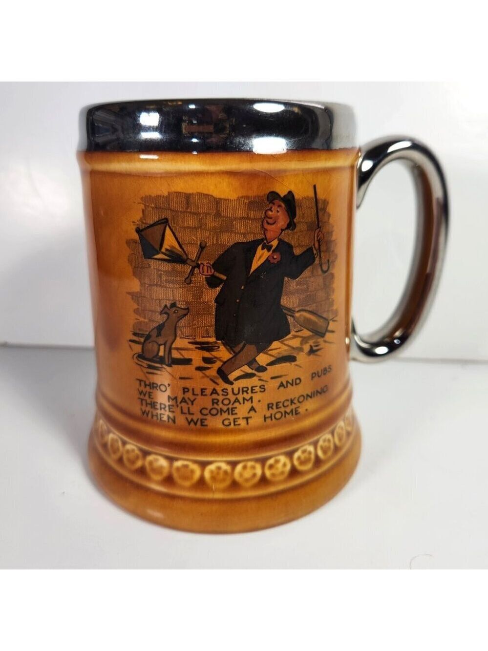 Lord Nelson Ware Stein Mug Cup Elijah Cotton Stafford England Vintage 70s
